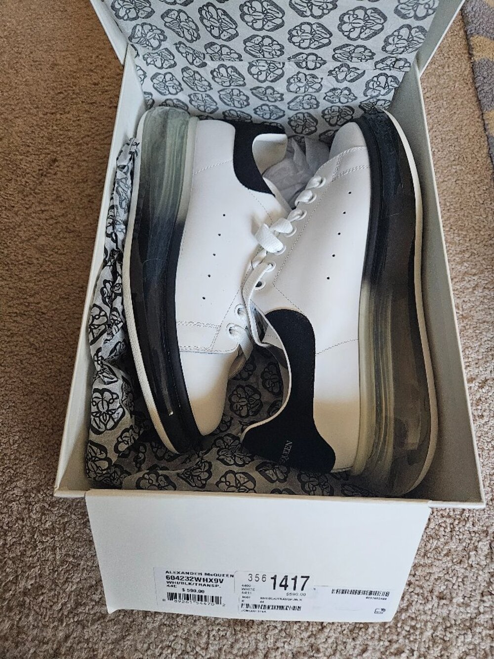 Men's Alexander McQueen Clear Sole Shoes